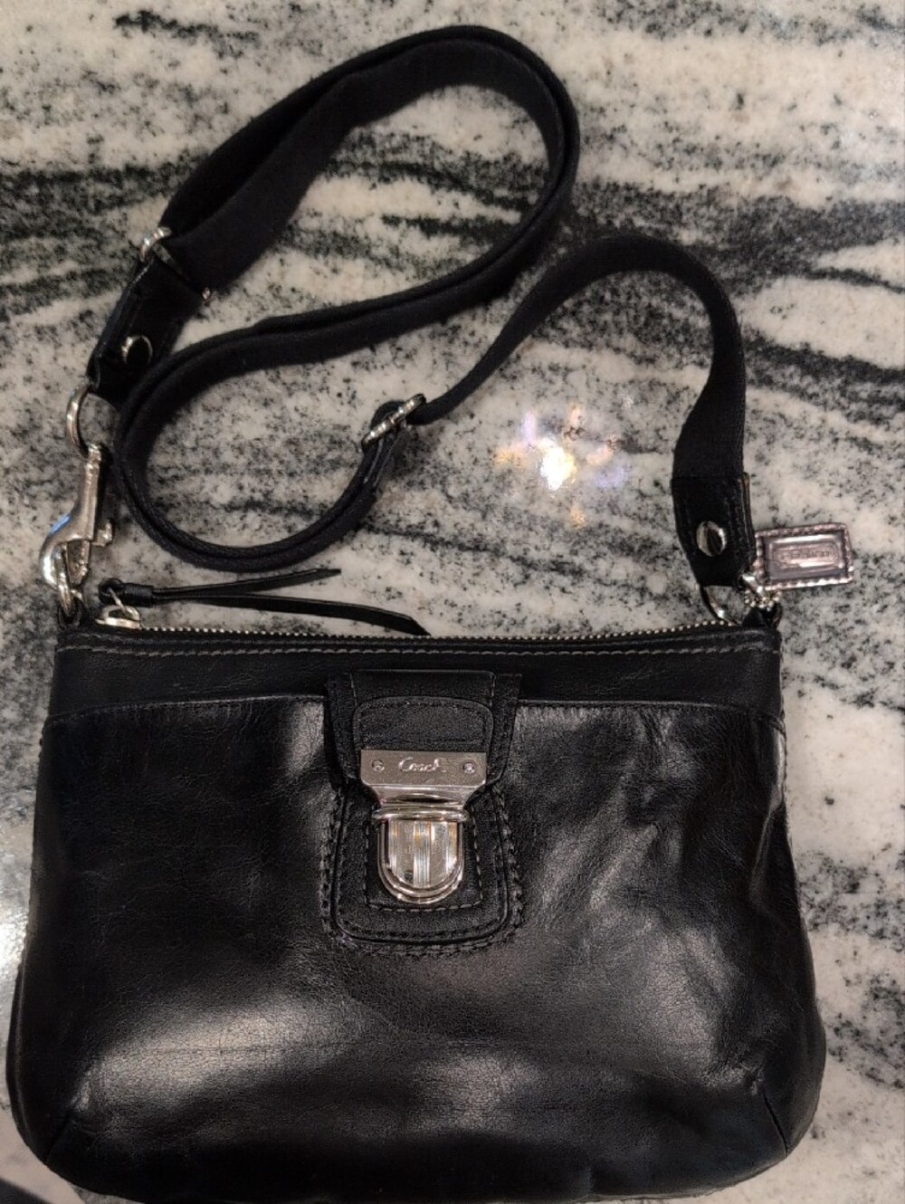 Coach Poppy Legacy Leather Flap Push-Lock Mini Crossbody Bag - RARE - Picture 9 of 10